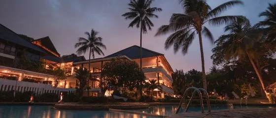 A resort golf course at dusk